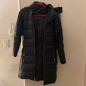 Andrew Marc Down Coat with Genuine Fur Hood